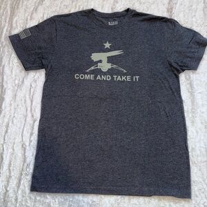 5.11 Tactical Charcoal Gray Short Sleeve Tee Adventure Graphic